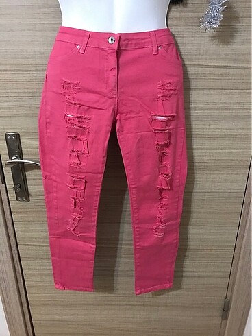 Likralı strech yırtık jean kot pantolon