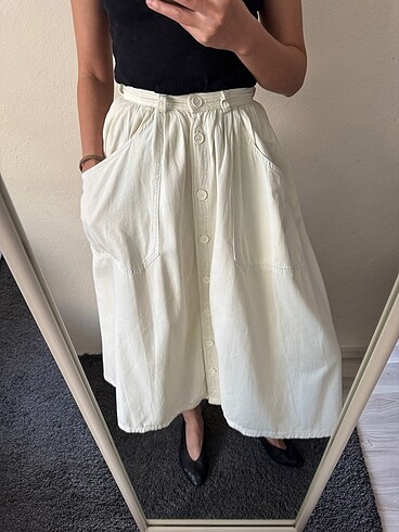 American Apparel American apparel denim midi etek