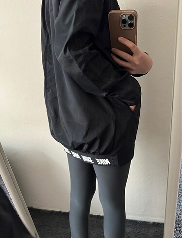 s Beden Nike ince kumaş bomber ceket