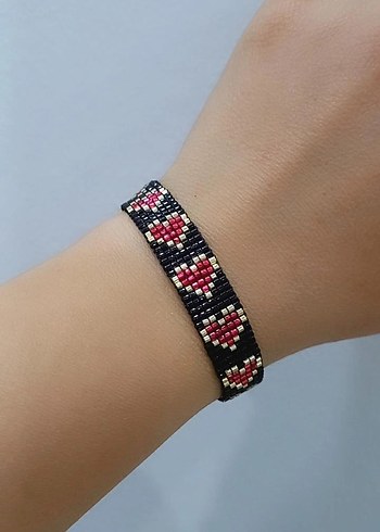 Renkli Nakışlı Boncuklu Bohem Kadın Bileklik