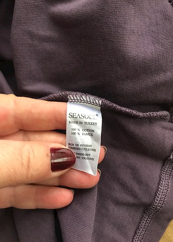 Uzun Kollu Pamuklu Hamile Tişörtü - Görsel 5