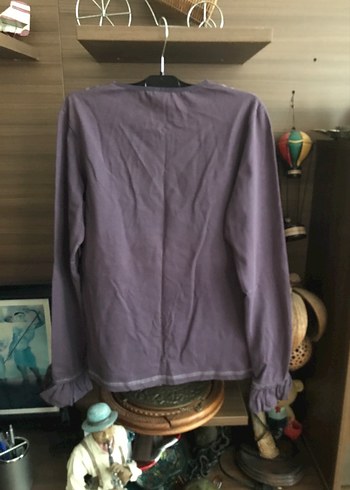 Uzun Kollu Pamuklu Hamile Tişörtü - Görsel 4