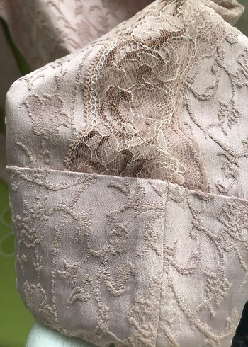 Dantel Detaylı  pembe Kadın Midi Pantolon - Görsel 5