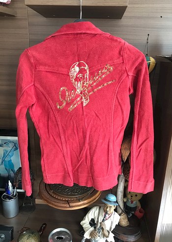 Kırmızı  Düğmeli Kadın Blazer Ceket - Görsel 2