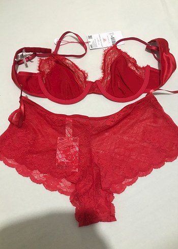 Kırmızı Mini Bohem Sütyen Takımı - Görsel 4