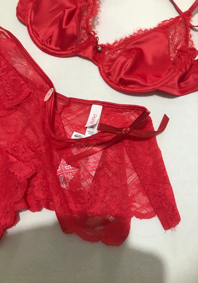 Kırmızı Mini Bohem Sütyen Takımı - Görsel 3