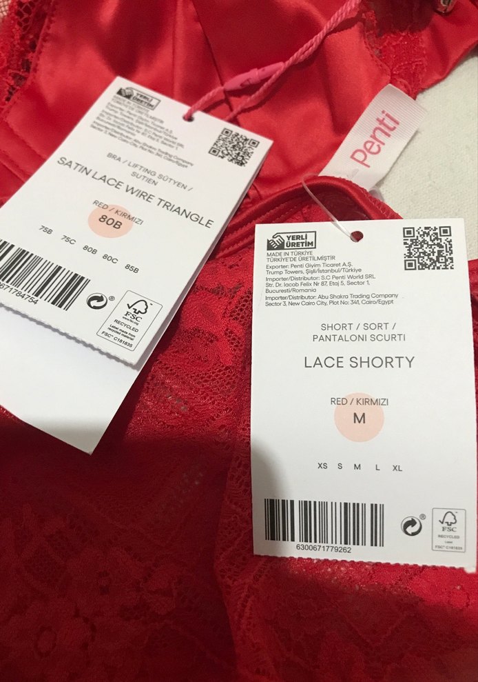 Kırmızı Mini Bohem Sütyen Takımı - Görsel 5