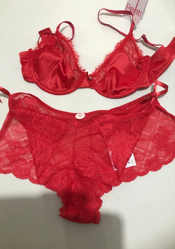 Kırmızı Mini Bohem Sütyen Takımı - Görsel 2
