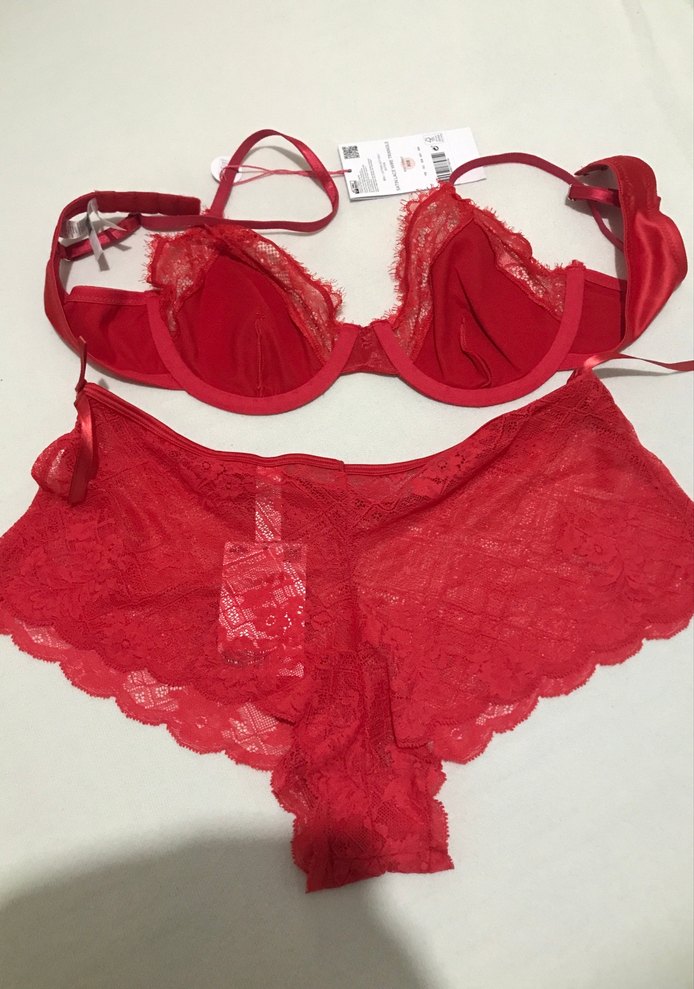 Kırmızı Mini Bohem Sütyen Takımı - Görsel 4