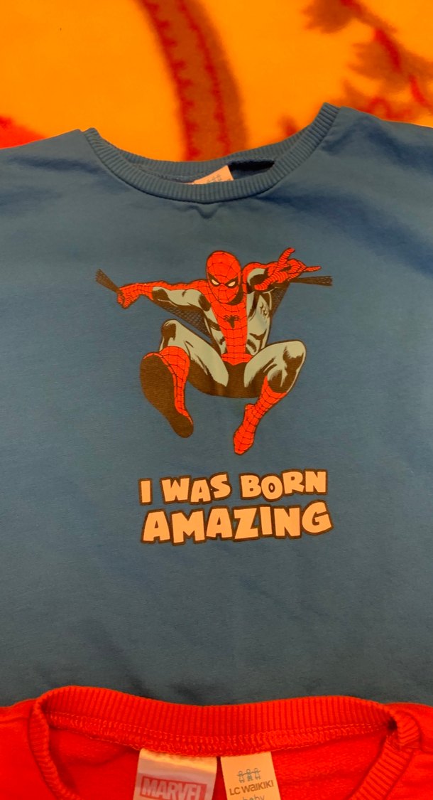 Erkek Çocuk Kırmızı Baskılı Sweatshirt - Görsel 3