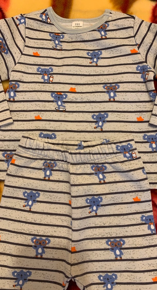 Bebek Erkek Renkli Baskılı Takım - Görsel 2