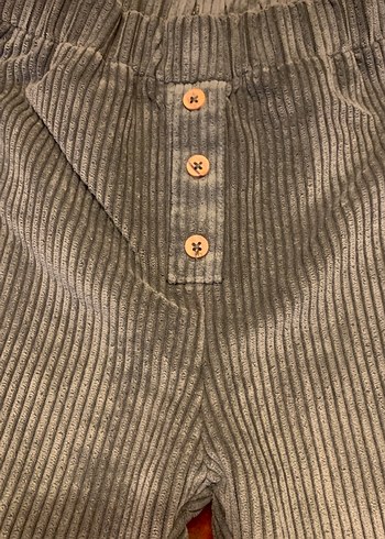 Düğmeli Erkek Çocuk Gri Pantolon - Görsel 2