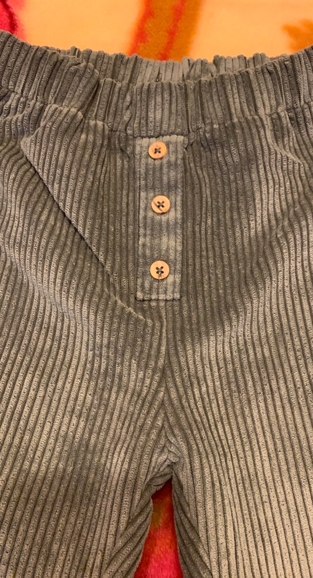 Düğmeli Erkek Çocuk Gri Pantolon - Görsel 2