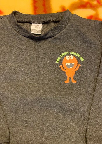 Erkek Çocuk Gri Sweatshirt ve Eşofman Takımı - Görsel 2