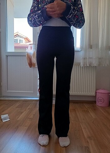 Wide leg polyester eşofman altı/pantolon 
