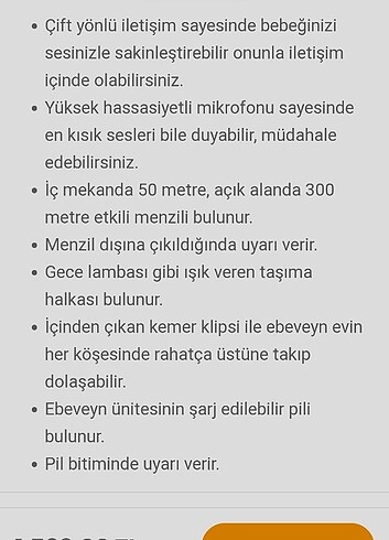 Beden Renk VTECH BEBEK TELSİZİ.