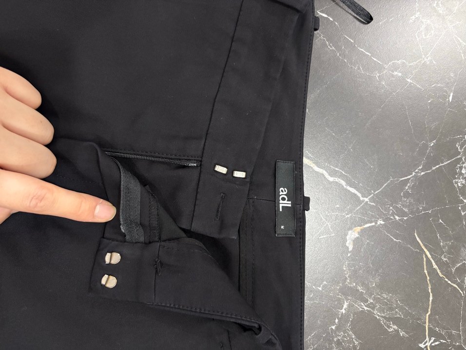 Siyah Kadın Kumaş Pantolon Midi Boy - Görsel 2