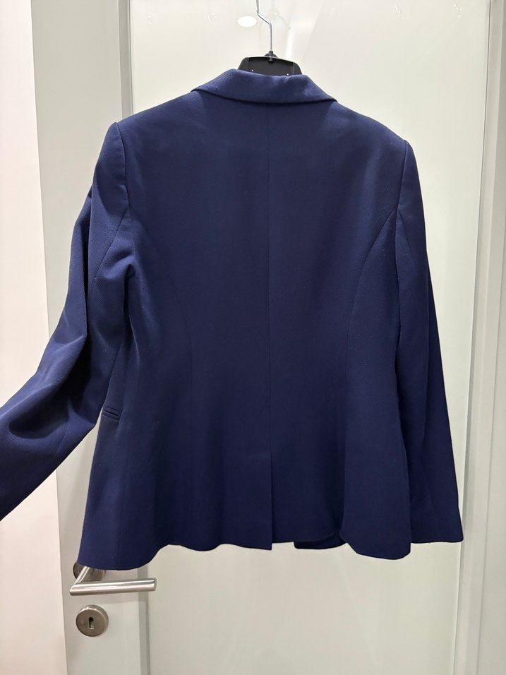 adL Lacivert Kadın Düğmeli Midi Blazer - Görsel 4