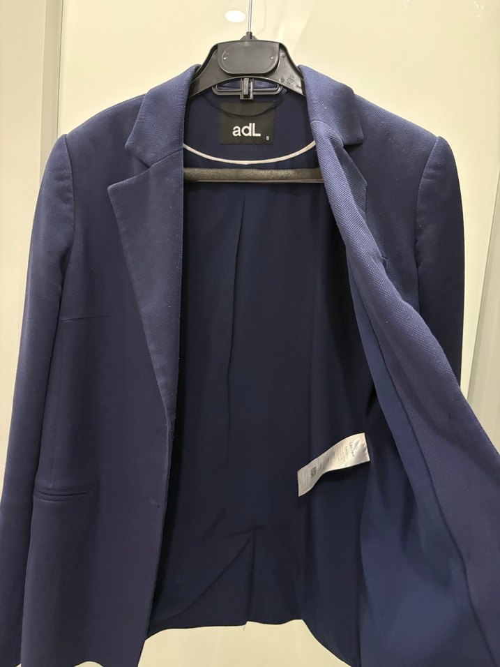 adL Lacivert Kadın Düğmeli Midi Blazer - Görsel 3