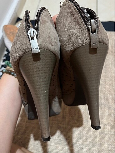 Nubuk platform ayakkabı botie - Görsel 5