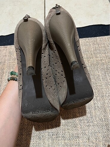 Nubuk platform ayakkabı botie - Görsel 7