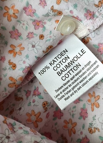 Kız bebek çiçekli gömlek - Görsel 2