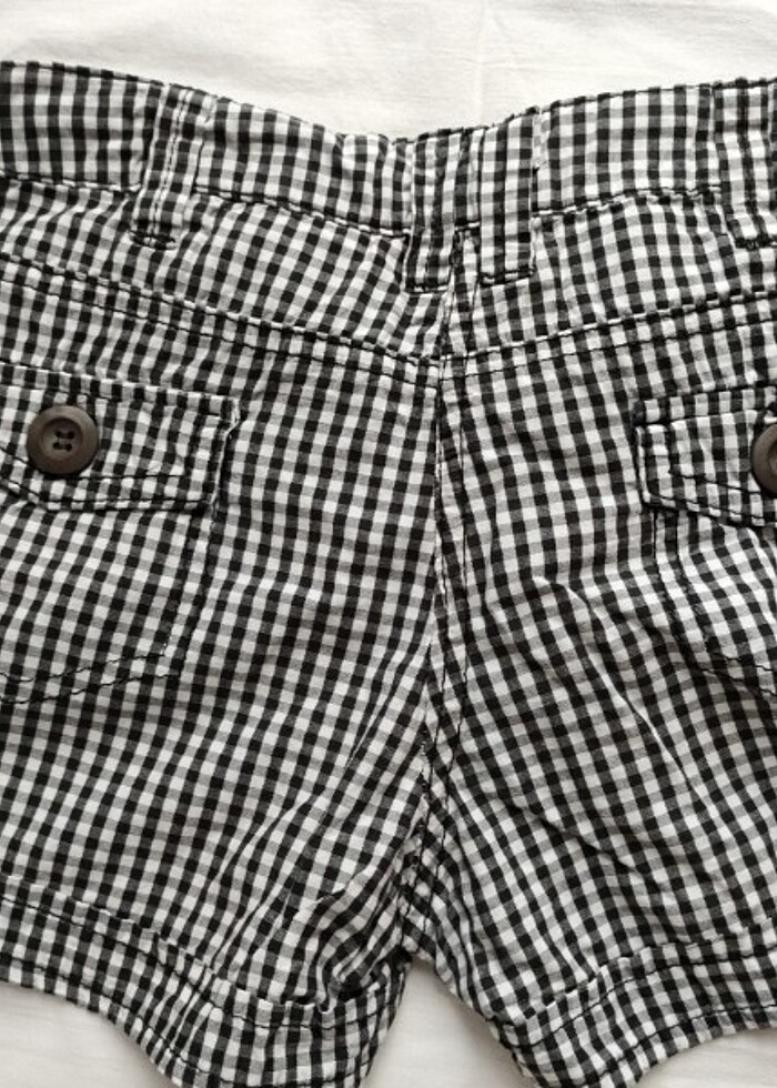 Kız ekose şort  - Görsel 3