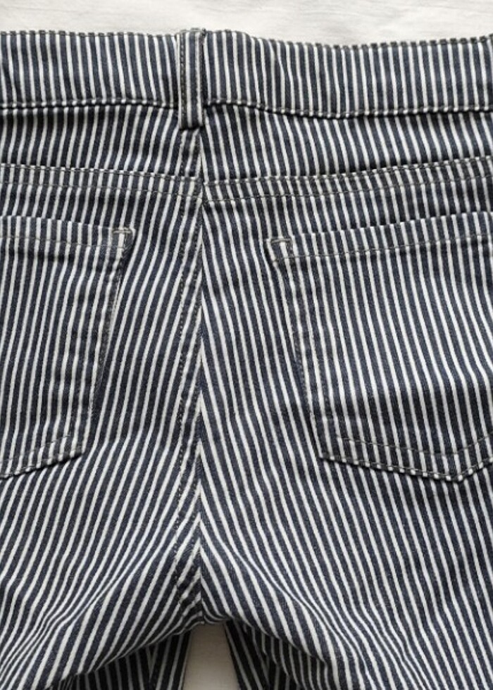 Penti kız çocuk çizgili kot şort  - Görsel 3