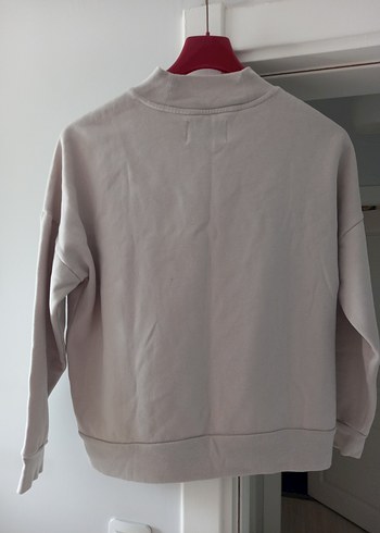 Bej Kadın Sweatshirt Uzun Kollu Salaş Kesim - Görsel 8