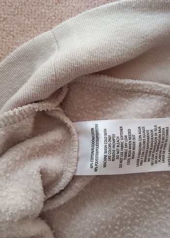 Bej Kadın Sweatshirt Uzun Kollu Salaş Kesim - Görsel 10