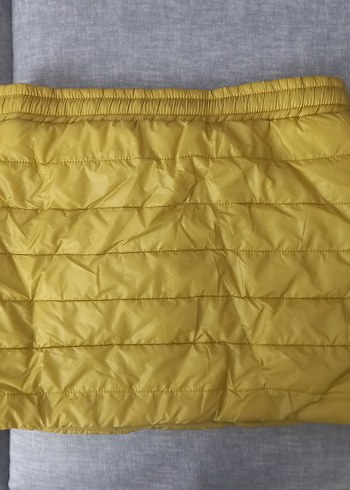 Yağ yesili Parlak Kadın Mini Etek - Görsel 5