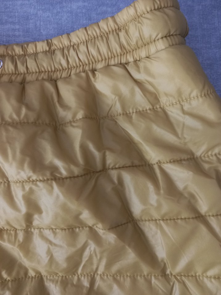 Yağ yesili Parlak Kadın Mini Etek - Görsel 2