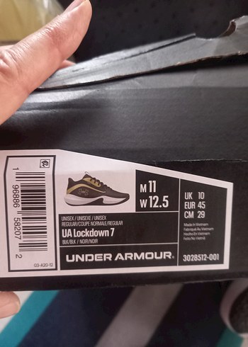 Erkek UA Lockdown 7 Basketbol Ayakkabısı Siyah - Görsel 7