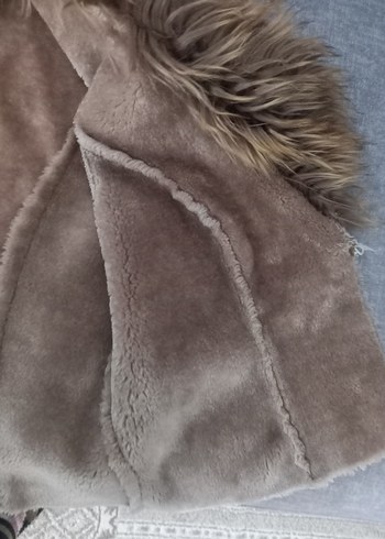 Kahverengi Süet Suni Kürk Yelek - Görsel 4