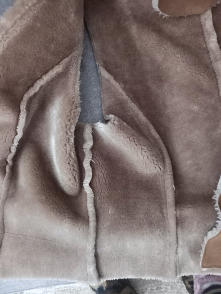 Kahverengi Süet Suni Kürk Yelek - Görsel 3