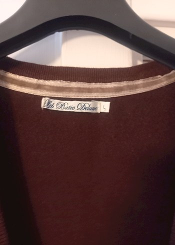 Bordo V Yaka Uzun Kollu Kadın Hırka - Görsel 4