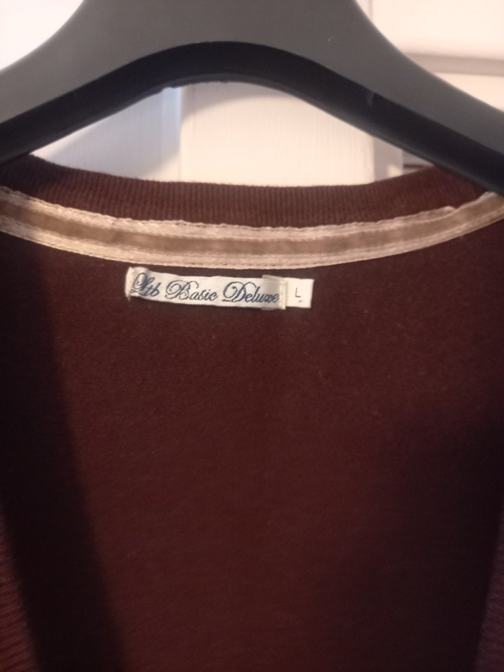 Bordo V Yaka Uzun Kollu Kadın Hırka - Görsel 4