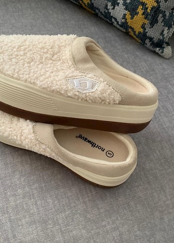 Bej Dolgu Topuk Rahat Kadın Ev Terliği - Görsel 2