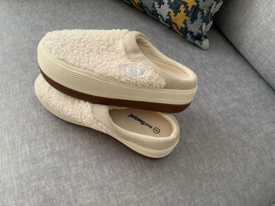 Bej Dolgu Topuk Rahat Kadın Ev Terliği - Görsel 2