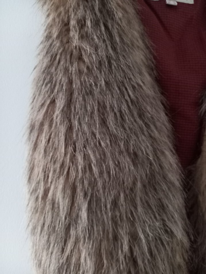 Kahverengi Kürklü Deri Kadın Yelek - Görsel 2