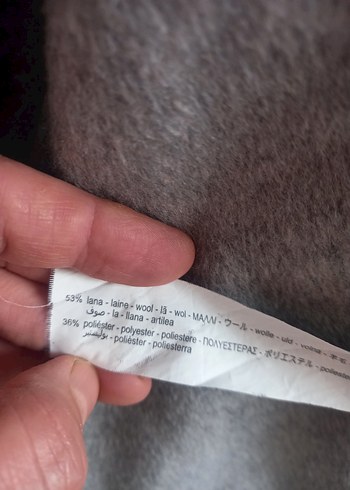 Gri Çift Düğmeli Uzun Kaban - Görsel 7