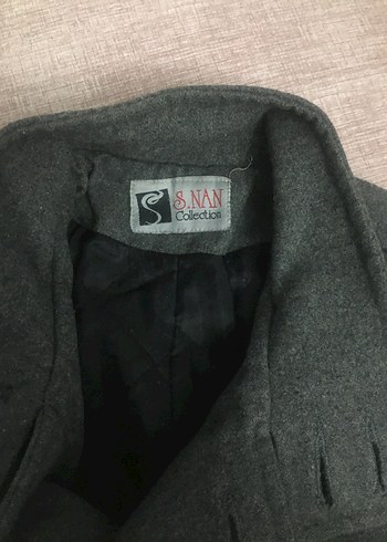 Düğmeli Gri Erkek Çocuk Kaban - Görsel 2