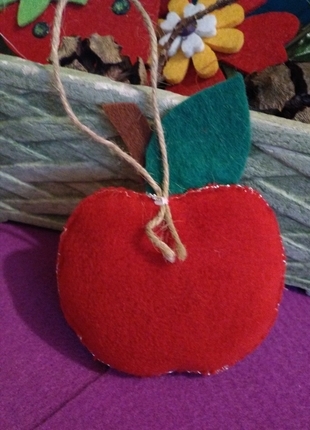 diğer Beden çeşitli Renk Keçe tasarım anahtarlık elma