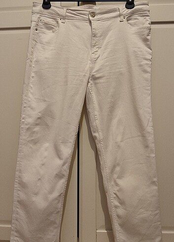 46 Beden beyaz Renk M&S Sienna Straight Leg Jean Pantolon