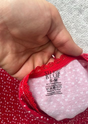 Kız Çocuk Kırmızı Dantelli Askılı Üst - Görsel 2