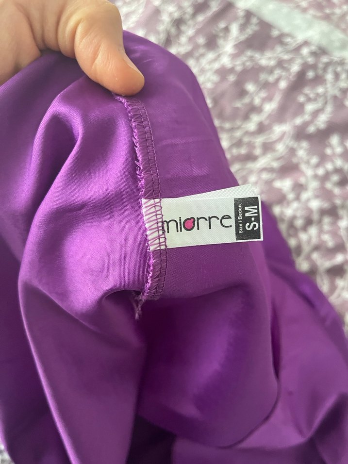 Parlak Mor Midi Kadın Gecelik - Görsel 2