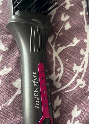 Pembe Siyah Saç Düzleştirici Fırça - Görsel 3