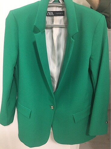 m Beden Zara yeşil blazer ceket