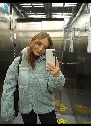 s Beden mavi Renk pull bear peluş mont
