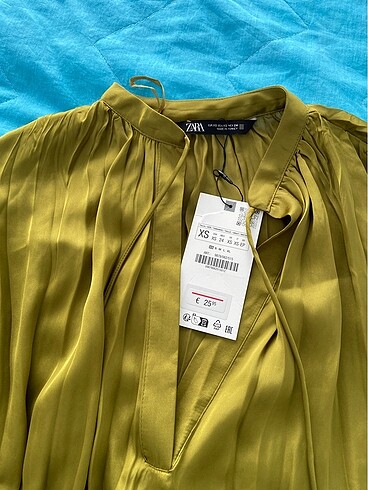 xs Beden yeşil Renk Zara bluz